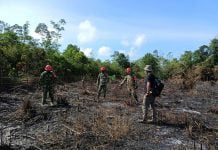 Koramil Mempawah Hulu Cek Lokasi Karhutla di Desa Parigi