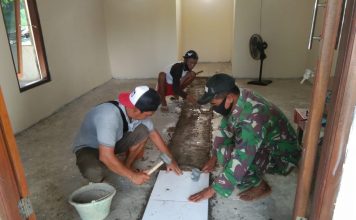 Partisipasi Zidam XII/TPR Bangun Surau Mujahidin di Wilayah Perbatasan Malaysia