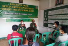 Rajut Keakraban Bersama Desa Binaan Koramil 1201-09/Sengah Temila Gelar Komsos