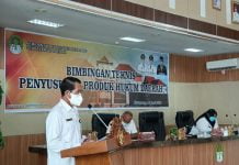 Asisten III Sekda Ketapang Buka Bimtek Penyusunan Produk Hukum Daerah