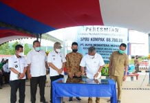 Bupati Ketapang Martin Rantan Resmikan SPBU 3T di Sungai Melayu Raya