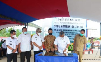 Bupati Ketapang Martin Rantan Resmikan SPBU 3T di Sungai Melayu Raya