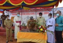 Bupati Ketapang Letakan Batu Pertama Pembangunan Gedung Gereja Paroki Santo Gabriel Sandai
