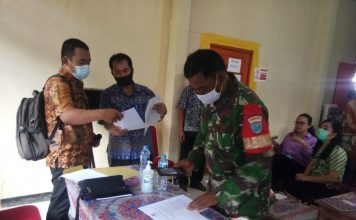Dinkes Landak Gandeng Koramil 1201-09/Sengah Temila Tracer Covid-19