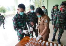 Personel Denzibang1/Stg Ikuti Sosialisasi Penyuluhan P4GN dan Jalani Tes Urine