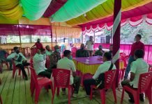 Pastikan Penerapan Perokes Dilaksanakan, Koramil Air Besar dan Satgas Covid-19 Pantau Resepsi Penikahan Warga