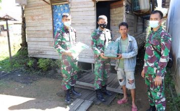 Bantu Ringankan Beban Warga Dimasa Pandemi, Zidam XII/Tpr Berikan Bantuan Sembako