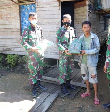 Bantu Ringankan Beban Warga Dimasa Pandemi, Zidam XII/Tpr Berikan Bantuan Sembako