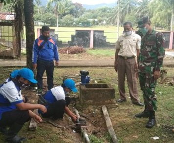 Pastikan Kebutuhan Air Tetap Terpenuhi Zidam XII/Tpr dan PDAM Cek Saluran Pipa Air