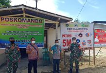 Danramil 09/Sengah Temila Cek Kesiapan Posko PPKM Tingkat Desa