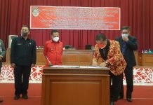 DPRD Bersama Pemkab Landak Tandatangani Nota Kesepakatan KUA-PPAS APBD Ta 2022 dan KUA PPAS Perubahan Ta 2021