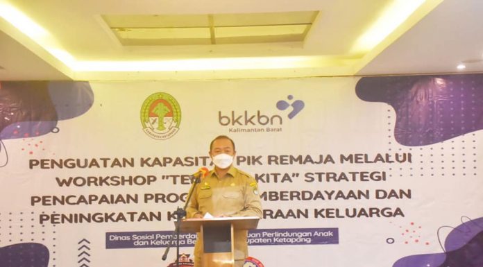 Sekda Ketapang Buka Kegiatan Penguatan Kapasitas PIK Remaja Melalui Workshop
