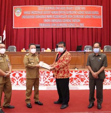 Fraksi DPRD Landak Sampaikan Pandangan Umum Terhadap Raperda Perubahan APBD 2021