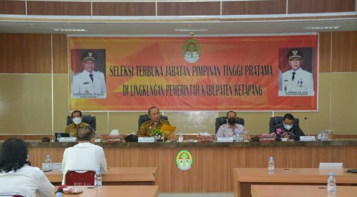 Uji Kompetensi Teknis Seleksi Terbuka JPTP Eselon IIB Kabupaten Ketapang