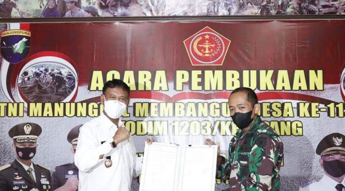 Wabup Ketapang Resmi Buka TMMD Reguler ke-112 Tahun 2021