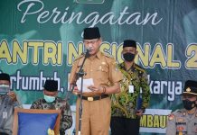 Wabup Ketapang Pimpun Upacara Peringatan Hari Santri Nasional Tahun 2021