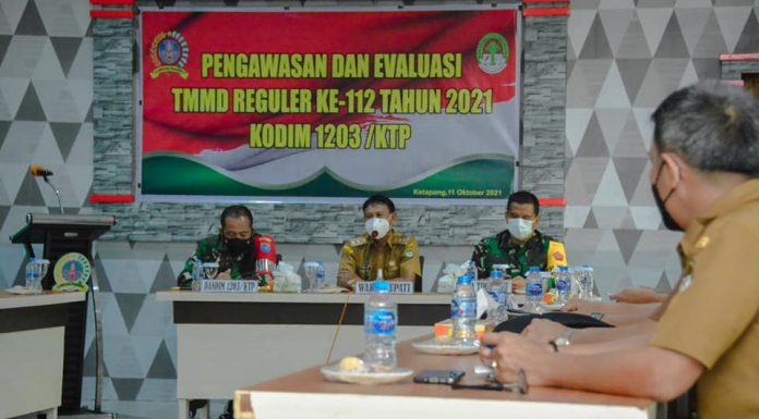 Wabup Farhan Hadiri Rakor Pengawasan dan Evaluasi TMMD ke 112 Kodim 1203/Ketapang