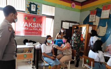 Percepatan Vaksinasi, 260 Siswa SMA Negeri 1 Menjalin Jalani Vaksinasi