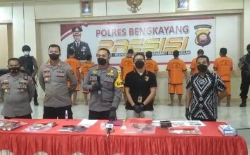 Polres Bengkayang Amankan 9 Pelaku Peti Beserta Sejumlah Barang Bukti