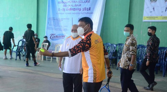 Wabup Farhan Buka Kerjuaraan Tenis Lapangan Dispora Cup 2021