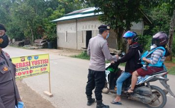 Tak Gunakan Masker, Sejumlah Warga Diberikan Teguran Dalam Gelaran Operasi Yustisi