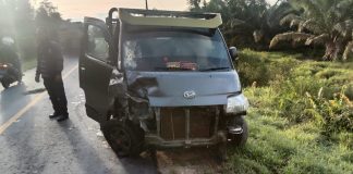 Lakalantas di Desa Sepahat, Pengendara Sepeda Motor Alami Luka Berat