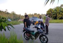 Antisipasi Balap Liar, Polsek Ngabang Gelar Patroli di Gor Patih Gumantar