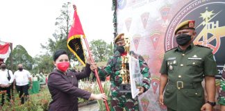 Bupati Landak Hadiri 24 Tahun Batalyon Armed 16/Komposit
