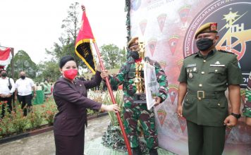 Bupati Landak Hadiri 24 Tahun Batalyon Armed 16/Komposit