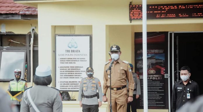 Wabup Farhan Pimpin Apel Gelar Pasukan Operasi Lilin Tahun 2021