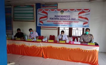 Desa Bilayuk Gelar Musrenbangdes Penetapan RKPDes Tahun 2022