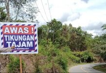 Antisipasi Lakalantas, Polsek Mempawah Hulu Pasang Banner Himbauan