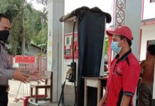 Antisipasi Kelangkaan BBM, Polsek Mempawah Hulu patroli sambangi SPBU
