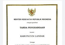 Kabupaten Landak Raih TLI Terbaik Dalam Pencegahan dan Penanganan COVID-19