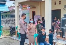 Kapolsek Menjalin Bantu Sukseskan Percepatan Vaksinasi