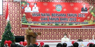 Memasuki Tahun 2022, Pemkab Landak Laksanakan Misa Awal Tahun
