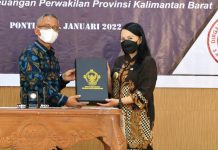 Bupati Landak Terima Laporan Pemeriksaan Oleh BPK RI Belanja Daerah 2021