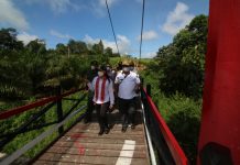 Panjang 100 Meter, Jembatan Gantung Ini Diklaim Terpanjang di Landak