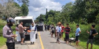 Lakalantas di Menjalin, Pengendara Sepeda Motor Tewas Dilokasi