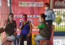 Warga Binaan Rutan Kelas II B Landak Terima Vaksinasi Dosis Pertama dan Kedua