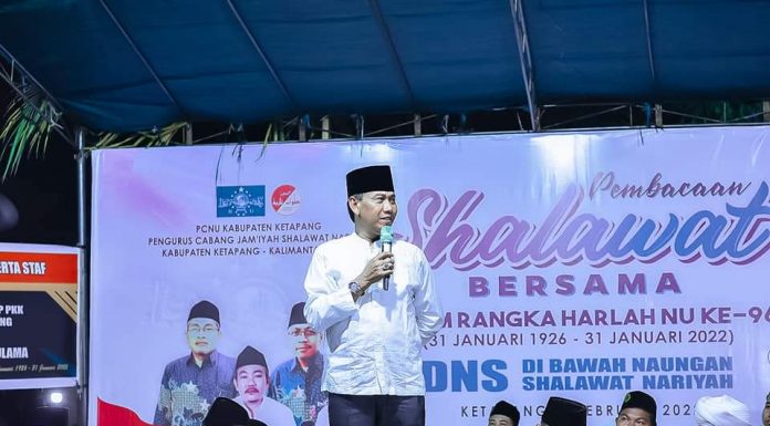 Wabup Farhan Hadiri Shalawat Bersama Harlah Nahdlatul Ulama ke- 69