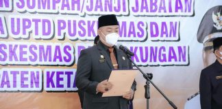 Lantik Kepala dan TU Puskesmas, Sekda Ketapang Ingatkan Lima Tugas Kepala Puskesmas
