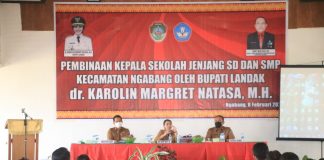 Bupati Landak Berikan Pembinaan Guru, Kepala SD dan SMP Kecamatan Ngabang
