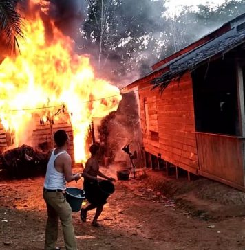 Satu Unit Rumah Warga di Dusun Ketapang Mukok Terbakar