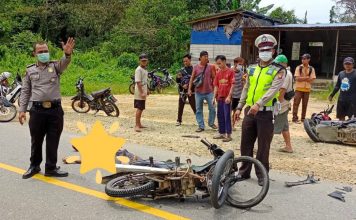 Tidak Gunakan Helm, Satu Pengendara Tewas Terlibat Lakalantas di Mempawah Hulu