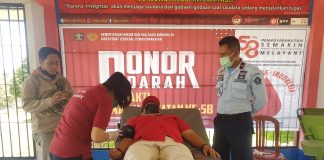 Warga Binaan Rutan Kelas II B Landak Ikuti Aksi Bakti Sosial Donor Darah