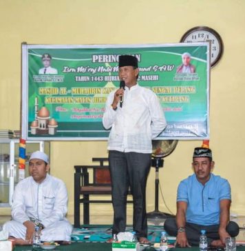 Wabup Ketapang Hadiri Peringatan Isra’ Mi’raj Masjid Al- Muhajrin Kanalisasi Desa Sungai Pelang