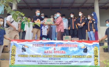 FGD Pemuda Dayak Bengkayang Serta Penyerahan Bantuan Sembako ke Panti Asuhan