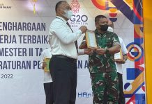 Korem 121/Abw Raih Dua Penghargaan Terbaik se- Kalbar Kategori Satker Dengan Pagu di Atas 100 Milyar