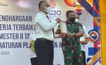 Korem 121/Abw Raih Dua Penghargaan Terbaik se- Kalbar Kategori Satker Dengan Pagu di Atas 100 Milyar
